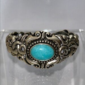 NWOT Vintage Design Carolyn Pollack Sterling Silver Genuine Amazonite Bracelet